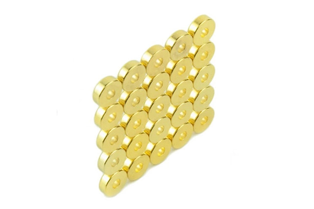 6x2x2mm neodymium ring magnets with gold coating