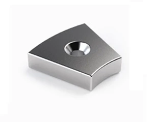 Neodymium Segment/Arc Magnets With Countersunk Hole
