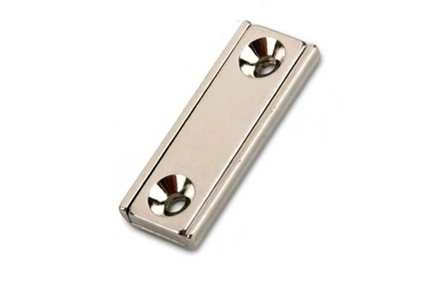 channel magnet neodymium 40x13 5x5mm with countersunk holes