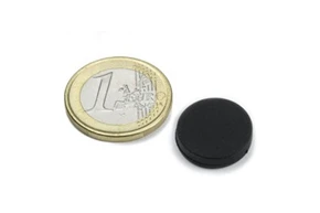 Rubber Coated Disc Neodymium Magnets Ø 16,8 mm, Thickness 4,4 mm, Holds Approx. 1,5 kg