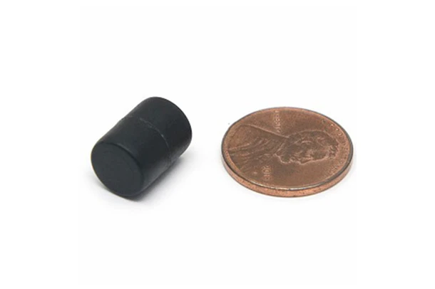 plastic coated neodymium cylinder magnets 9 5x12 7mm