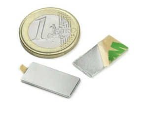 Adhesive Backed (Neodymium) Block Magnets 20x10x1mm