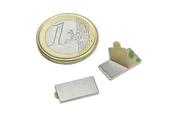 neodymium block magnets with self adhesive 15x8x1mm