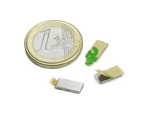 Rectangular Neodymium Magnets With Adhesive Backing 10x5x1mm