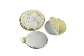 Adhesive Backed (Stick On) Disc Magnets 20x1mm