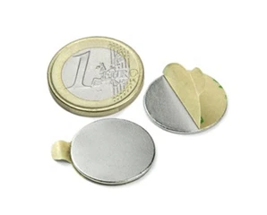 Adhesive Backed (Stick On) Disc Magnets 20x1mm