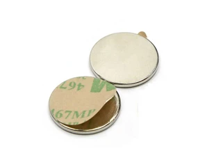 Neodymium Disc Magnet With 3M Adhesive 3/4''