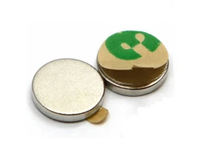Neodymium Disc Magnets With Adhesive Backing 10x1mm