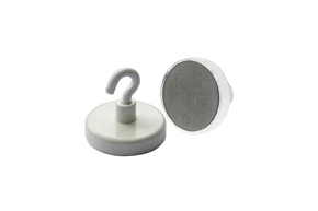 Ferrite (Ceramic) Magnetic Hooks 25x7mm (With White Painted)