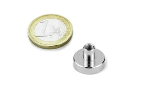 Internal (Female) Thread Neodymium Pot Magnets D16x5mm