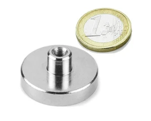 Internal (Female) Thread Neodymium Pot Magnets D32x8mm