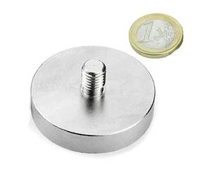 External Threaded Neodymium Pot Magnets D60x15mm