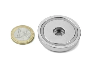 Neodymium Pot Magnets With Cylindrical Hole 42mm