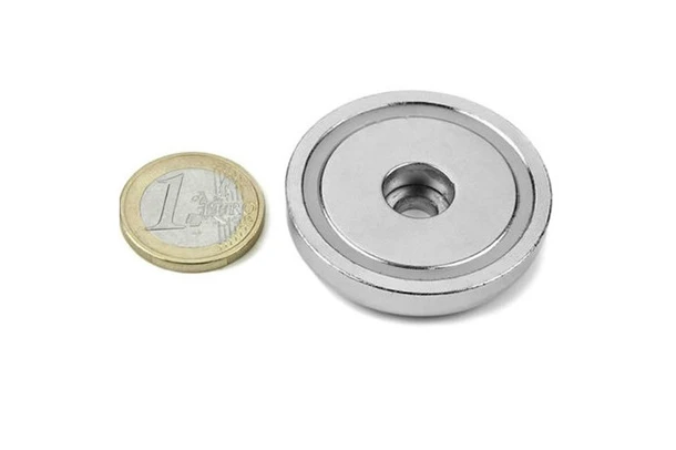 neodymium pot magnet with cylindrical hole 42mm