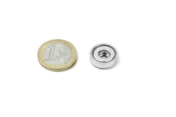 neodymium pot magnets with cylindrical hole 16mm