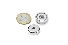 Neodymium Pot Magnets With Cylindrical Hole 20mm
