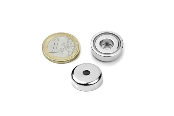 neodymium pot magnets with cylindrical hole 20mm