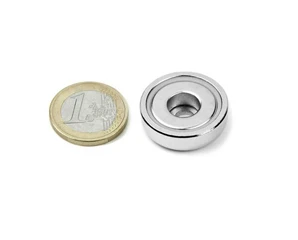 Neodymium Pot Magnets With Cylindrical Hole 25mm