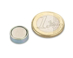 12x5mm Flat Neodymium Pot Magnets (Mono-pole Neodymium Magnets)