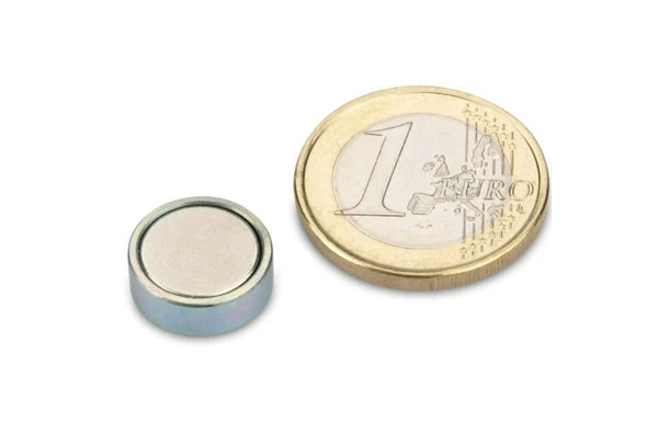 flat neodymium pot magnets 12x5mm