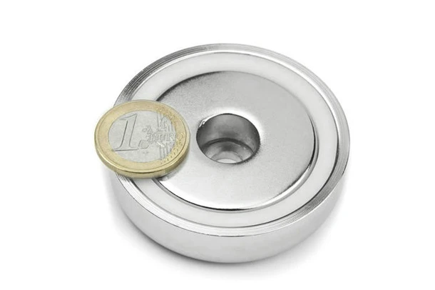 neodymium pot magnets with bore hole 60mm