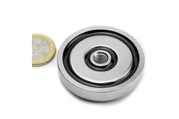 neodymium pot magnets with screw hole 48mm