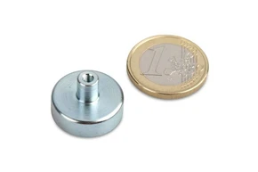 Internal Threaded Ferrite Pot Magnets With Threaded Bushing 20x6mm