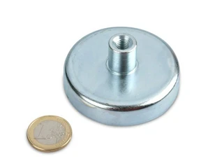 Internal Threaded Ferrite Pot Magnets With Threaded Bushing 63x14mm