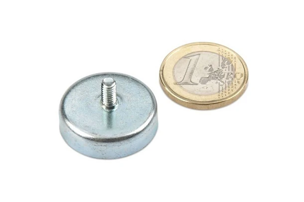 external threaded ferrite pot magnets 25x7mm