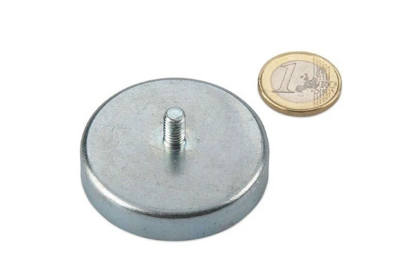 external threaded ferrite pot magnets 50x10mm