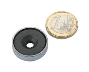 Ferrite Countersunk Pot Magnets 25x7mm