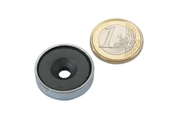 ferrite countersunk pot magnets 25x7mm