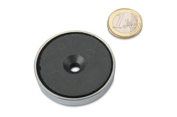 ferrite countersunk pot magnets 50x10mm