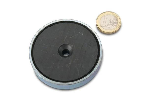 ferrite countersunk pot magnets 63x14mm