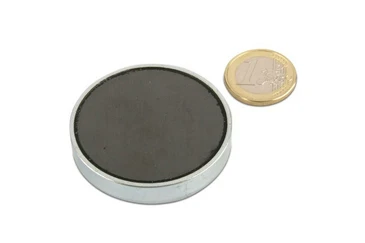 Flat Ferrite Pot Magnets 50x10mm
