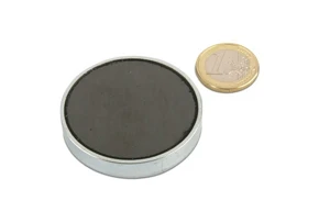 Flat Ferrite Pot Magnets 50x10mm