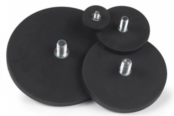 Rubber Coated Mounting Magnets With External Threads